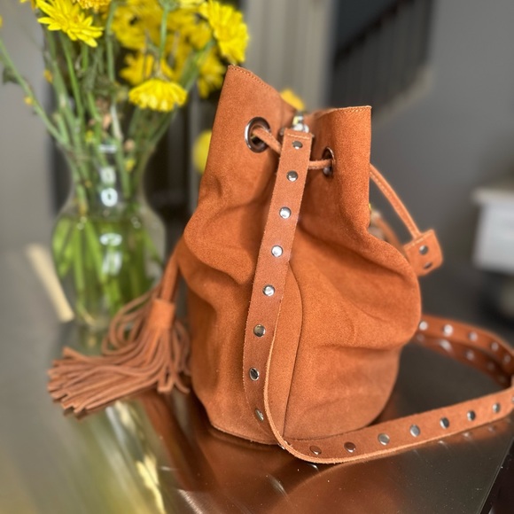 NWT Free People Huma Blanco Crossbody Suede purse with tassels - Picture 5 of 5